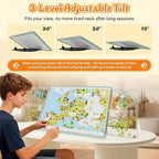 1000 Pieces Rotating Plastic Puzzle Board 3-in-1 Double-Sided/Tilting/Rotating, Portable Table 31.93"x24.06" Spinning Jigsaw Puzzle Table with Cover Lazy Susan Gift for Seniors Adults and Kids