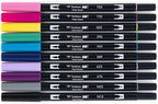 Tombow 56188 Dual Brush Pen Art Markers, Galaxy, 10-Pack. Blendable, Brush and Fine Tip Markers