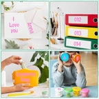 Alphabet Sticker, 1'' Pink Letter Stickers - 12 Sheets, Self-Adhesive Vinyl Mailbox Numbers & Letters for Bulletin Boards, Classroom & Home Decor
