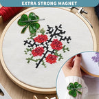 Magnetic Needle Minder Magnet Embroidery Accessories and Supplies Embroidery Needle Holder Cross Stitch Holder Needlework Supplies (Cardinal) (Shamrock)
