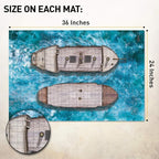 Melee Mats DND Map Starter Kit for Dungeons and Dragons Game - 24” x 36" 3 Pack Double Sided, Wet/Dry Erase Battle Terrain Grid - Ultimate Tabletop Board Gaming Experience with Accessories
