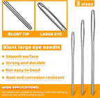 Yizzvb 263 Pcs Stitch Ring Markers, Knitting Stitch Rings with Plastic Box, 3 Types Knit Counting Ring Crochet Sewing Locking Accessories and 3 Pcs Large-Eye Blunt Needles for DIY Handmade Crafts