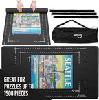 Puzzle Mat for Jigsaw Puzzle Fits 1500 1000 500 Piece Puzzles Roll-Up Puzzle Mat for Adults Kids Storage & Transport by Amuzi