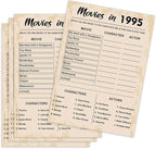 QUPT 30th Birthday Party Games, Movies in 1995 Games, Birthday Party Supplies for Adults, Fun 1995s Party Game，Pack of 30 Cards