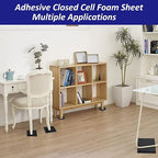 Foam Padding Sheets with Adhesive Backing - Self Stick Neoprene Insulation Foam,22PCS 1/16 Inch Thick X 4 Inch Long X 4 Inch Wide - Closed Cell Foam Sheet Square Pad