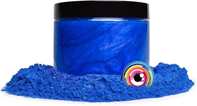 Eye Candy Pigments Premium Blue Mica Powder - Busan Blue (50gr) - for Epoxy, Resin, Soap, Paint, Woodworking, Acrylic Pouring, Bath Bombs, Fishing Lures - DIY Arts and Crafts Additive