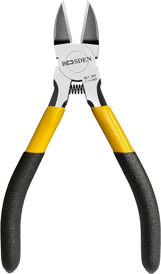 BOOSDEN 5 inch Flush Cutter, Dikes Wire Cutter for Crafting Electrical Jewelry Making, Ultra Sharp Wire Clippers