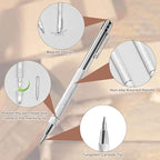 4 Pcs Tungsten Carbide Etching Tool with 20 Replacement Tips, Aluminium Carbide Engraving Pen With Clip, Metal Engraving Tool for Glass Ceramics and Hardened Steel Sheet