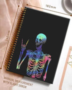 iampanda Spiral Journal Notebook,Funny Cool Strong TwinWire Binding with Premium Paper for Girl Women,60 Sheets A5 College Ruled NotebookJournal,Perfect for School Office Home Gifts,Colorful Skull