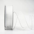CT CRAFT LLC Sheer Organza Wired Ribbon 1.5" x 50Yards White for Wedding Chair Bow Flora Bouquet Gift Wrapping Christmas Tree Home Decor Wreath