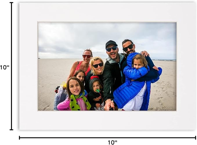 5x7 Mat for 8.5x11 Frame - Precut Mat Board Acid-Free Show Kit with Backing Board, and Clear Bags White 5x7 Photo Matte Made to Fit a 8.5x11 Picture Frame Matboard for Framing, Pack of 25 Mats