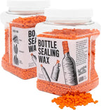 Blended Waxes, Inc. Bottle Sealing Wax Beads, Premium Pastille Wax Seal Beads For Wine, Beer, and Liquor Bottle Closure, Seals Between 25-30 Bottles, 1 lb, Tangerine Pearl