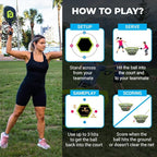 PaddleSmash - Pickleball Yard Game As Seen on Shark Tank - Beach, Backyard, Tailgate & Lawn, Outdoor Activities for Adults and Family - Easy Assembly