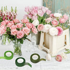 6 Rolls Floral Tape, 1/2" by 180Yard Green Floral Tape for Bouquet Stem Wrap Flower Arranging Craft Projects Corsages, Wedding Bouquet