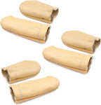 3 Pairs Leather Finger Protector Needle Felting Knitting Finger Thimble Guards Tools for Hand Craft Sewing Needlework Handmaking(Random Color)