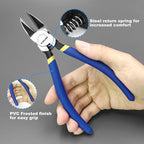 VCELINK Wire Cutter, 6-inch Side Cutter, CR-V Small Flush Cutter, Professional Small Wire Cutter with Spring-loaded for Artificial Flowers, Floral, Jewellery Making, and DIY Model Making