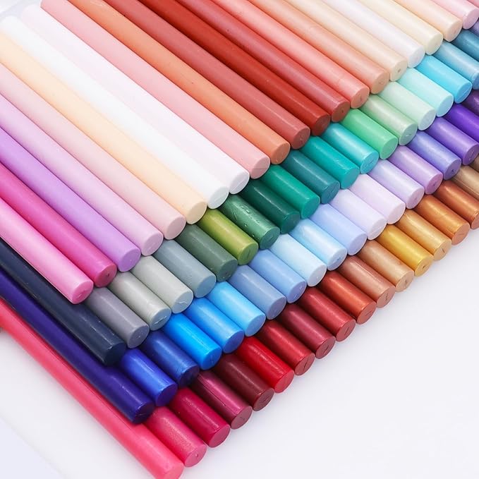 Pale Blue Wax Seal Sticks, 30pcs Sealing Wax Sticks, HOSEALING Glue Gun Sticks for Wax Seal Stamp, Premium for Wedding Invitations, Letter, Envelope (Mini Size)