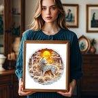 Wooden Puzzles for Adults, 3D Wolf Wooden Puzzles 100 Pieces, Unique Animal Shaped Wood Challenging Jigsaw Puzzles Gifts for Adults, 8.5x8.5in