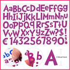 TaoBary 544 Pcs 2 Inch 16 Sheets Large Letter Stickers, Upper and Lower Case, Adhesive Vinyl Alphabet Sticker for Bulletin Board, Poster, Bottle, DIY, Notebook(Colorful,1 Inch)