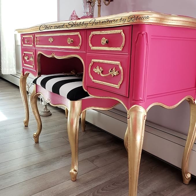 Dixie Belle Paint Company Chalk Finish Furniture Paint - Peony (8oz) - Matte Hot Pink Chic Chalk Mineral DIY Furniture Paint