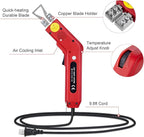Toemics Electric Hot Knife Foam Cutter – 100W Styrofoam Cutting Tool, 4 Adjustable 50-500°C Blades for Polystyrene, Sponge, Crafts, and Insulation (Red)