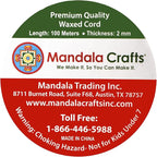 Mandala Crafts 2mm 109 Yards Gold Cotton Waxed Cord for Jewelry Making Bracelet Cord Waxed String - Beading String Thread Jewelry Cords for Necklaces String
