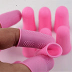 Finger Protectors [Flex Series - 12-Pack] Silicone Non-Stick Finger Covers [Pink - Small (6) / Medium (6)] for Hot Glue/Sewing/Wax/Rosin/Resin/Honey/Adhesives/Scrapbooking