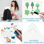 Set of 12 Small White Board Dry Erase Boards Classroom Pack 9" x12” Double Sided Personal Whiteboards for Students Teachers School Supplies Lapboards Mini Whiteboard Erasers Incl and Colors Pens