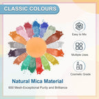 uxcell 10g/0.35oz Cosmetic Grade Mica Powder, 600 Mesh Mica Powder Natural Resin Epoxy Pigment Powders for Casting Resin, Candle Dye, DIY Nail Polish and Lip Gloss, Bright Orange