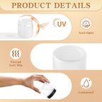 Glass Jars with Lids,Eco-Friendly Cosmetic Containers with Airtight Black Lids & Liners, Multi-Color Options for Cream, Lotion, Body Butter, DIY Skincare Travel Jars (Clear Frosted, 4oz)