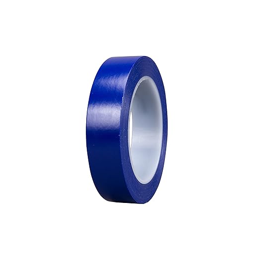 3M Vinyl Tape 471+, 1 in x 36 yd, Indigo, 1 Roll, Fine Line Tape for Paint Masking Striping, Color Separation and Complex Designs, High-Temperature, Stretch