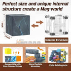 Magnetic Blocks-Build Mine Magnet World Sword Edition Mine Sword Caverns Magnet Classroom Must Haves Toddler Toys for Boys & Girls Age 3-4 4-5 6-8, Sensory Montessori Toys for Kids for 3+