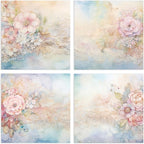 YASMEN 24 Sheets Scrapbook Paper Pads, 6X6 Single-Sided Cardstock Paper, Decorative Craft Paper, Flowers Pattern Paper Pack, DIY Decopodge Papers, Journal Scrapbooking Supplies, Card Making Supplies