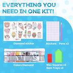 Cymbana 5D Painting Diamond Stickers Kits 25 Pcs Diamonds Dots Arts and Crafts for Kids Ages 6-8 8-12 Contains Unicorn, Mermaid, Cat