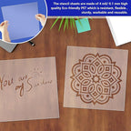 FSWCCK 30 Pcs 4 mil 12 x 12 Inch Translucent PET Blank Stencil Sheets, Mylar Sheets for Stencils, Template Plastic for Quilting Mylar Stencil Sheets, Laser Cutting, Gyro-Cut Tool Template Material