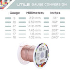 UTILE Armature Aluminum Wire 100 ft 18 Gauge 1.2 mm Anodized Craft Bendable Wire – Sculpting Metal Rose Gold for Bonsai Trees, Clay, Crafts, Plants, Gardening and Jewelry Making (Rose Gold)