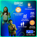 ZipString Luma - The Patented Glow-in-The-Dark Toy That Flies a Loop of String, Creates Endless Shapes and Tricks Built-in LED for Glowing Fun. Perfect STEM Gift for Kids & Adults. Wonderment Awaits