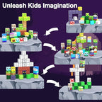 150 PCS Magnetic Building Blocks for Kids, Montessori Magnetic Toys, Build Zombie Island Set, STEM Toddler Sensory Building Blocks for Boys Girls 3 4 5 6 7 8 9 10th Birthday Gift