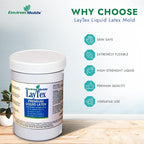 EnvironMolds Liquid Latex Mold Making Rubber, 16 oz. - Quality, Flexible, Detailed Reproductions - Easy Brush or Spray Application