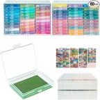 YBUTVY Diamond Art Trays with Lids, 60PCS Diamond Painting Trays with Lids ＆ Diamond Art Storage, Diamond Painting Accessories for Beads (2 Packs)