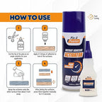 FIX & FUSION Ca Super Glue (1.77 Oz) with Activator Spray (6.76 Fl Oz) Set, Fast Adhesive/Cyanoacrylate Glue & Instant Activator for Woodworking, Plastic, Rubber, Granite, DIY & Industrial, (4 Pack)