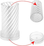 MILIVIXAY 2PCS Spiral Shape Candle Molds - Pillar Candle Molds for Candle Making -Including 60 Ft Wicks,50pcs Wick Stickers, 1pc Wick Leader Wire and 2pc Wick Holders.