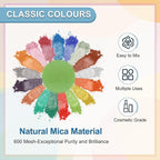 uxcell 10g/0.35oz Cosmetic Grade Mica Powder, 600 Mesh Mica Powder Natural Resin Epoxy Pigment Powders for Casting Resin, Candle Dye, DIY Nail Polish and Lip Gloss, Green