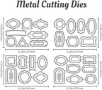 30 Styles Labels Die Cuts for Card Making Backgrounds Frame Metal Cutting Die for Scrapbooking Carbon Steel Embossing Template Tab Note Cutting Dies DIY Cards Album Crafts Supplies