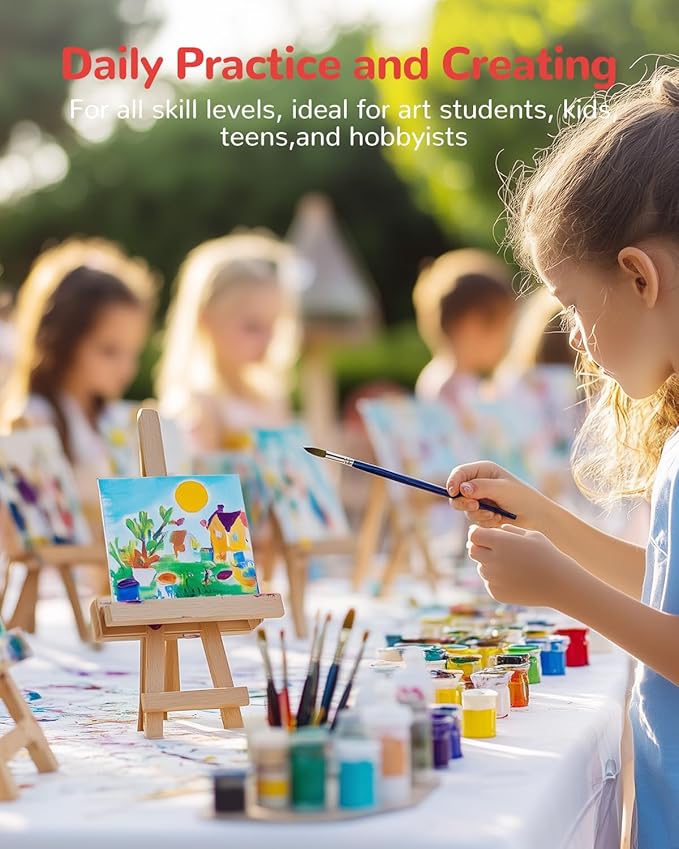 6x6inch Small Canvases for Painting, 20 Pack Mini Canvas Boards Primed Acid Free for Oil, Watercolor, Acrylic Paint