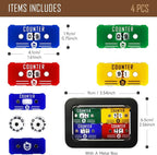 4Pcs MTG Life Counter with Metal Box, Health Tracker Life Counter for MTG Magic Card Games Accessories Tabletop RPG D&D CCG TCG Board Games