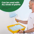 Voomey Professional Paint Roller Kit 22 Pcs, 9-Inch Upgraded Paint Roller with Super Coverage Effect, Paint Brush and Small Paint Roller, Paint Roller Tray,Paint Kit for House Painting