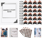 GOONAVI 15 Sheets 360 PCS Rose Gold Photo Corners Notebook, Self-Adhesive Corners for DIY Album Journal, Corner Stickers for Trip Memory Book
