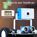 Yahboom Micro:bit Start Robot Kit with ESP32 Camera HD Video App Control for 8+ DIY Programmable STEM Education Toy Car with Tutorial Super Cost-Effective (with v2)