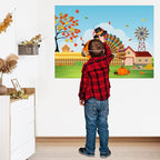 ASTARON Pin The Hat on Turkey Thanksgiving Pin The Tail Party Games Activities for Kids 36 Stickers Fall Festival Kids Birthday Family Party Games